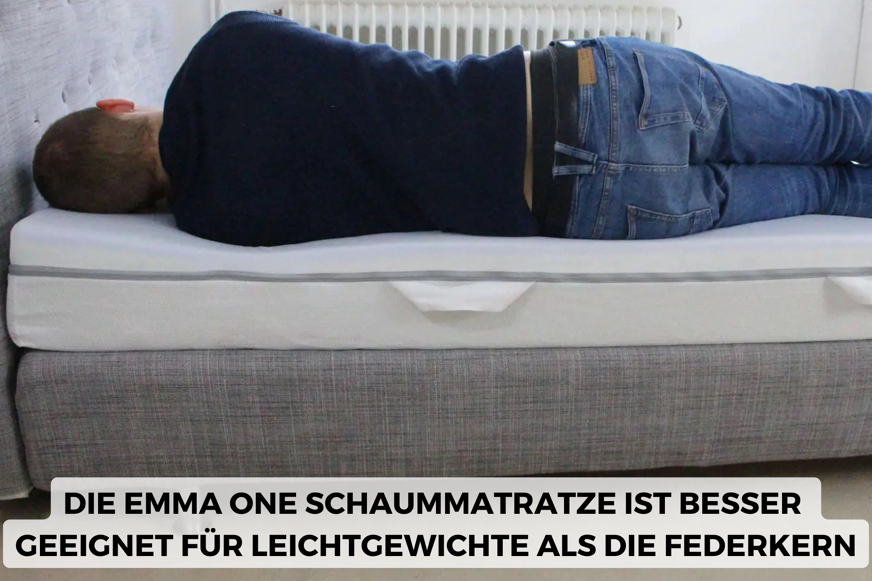 Unser Probeschläfer auf der Emma One